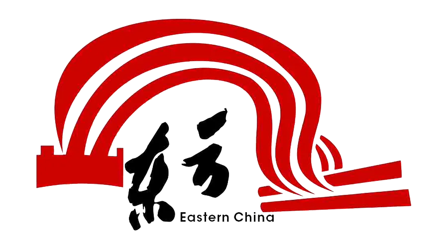 Logo with red and black colors featuring a dragon and Chinese characters