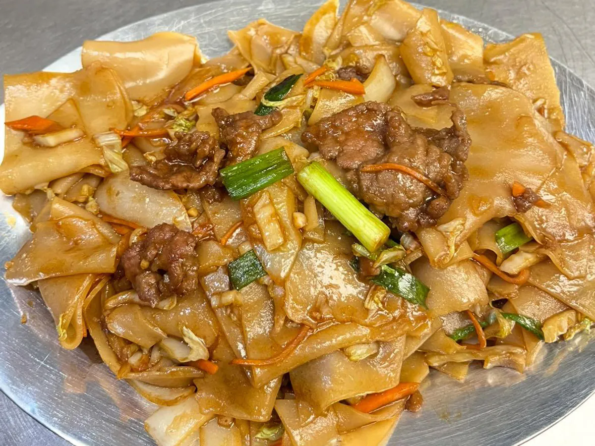 Stir-Fried Rice Noodles with Beef at Eastern China Restaurant, a Chinese Restaurant in Morrisville